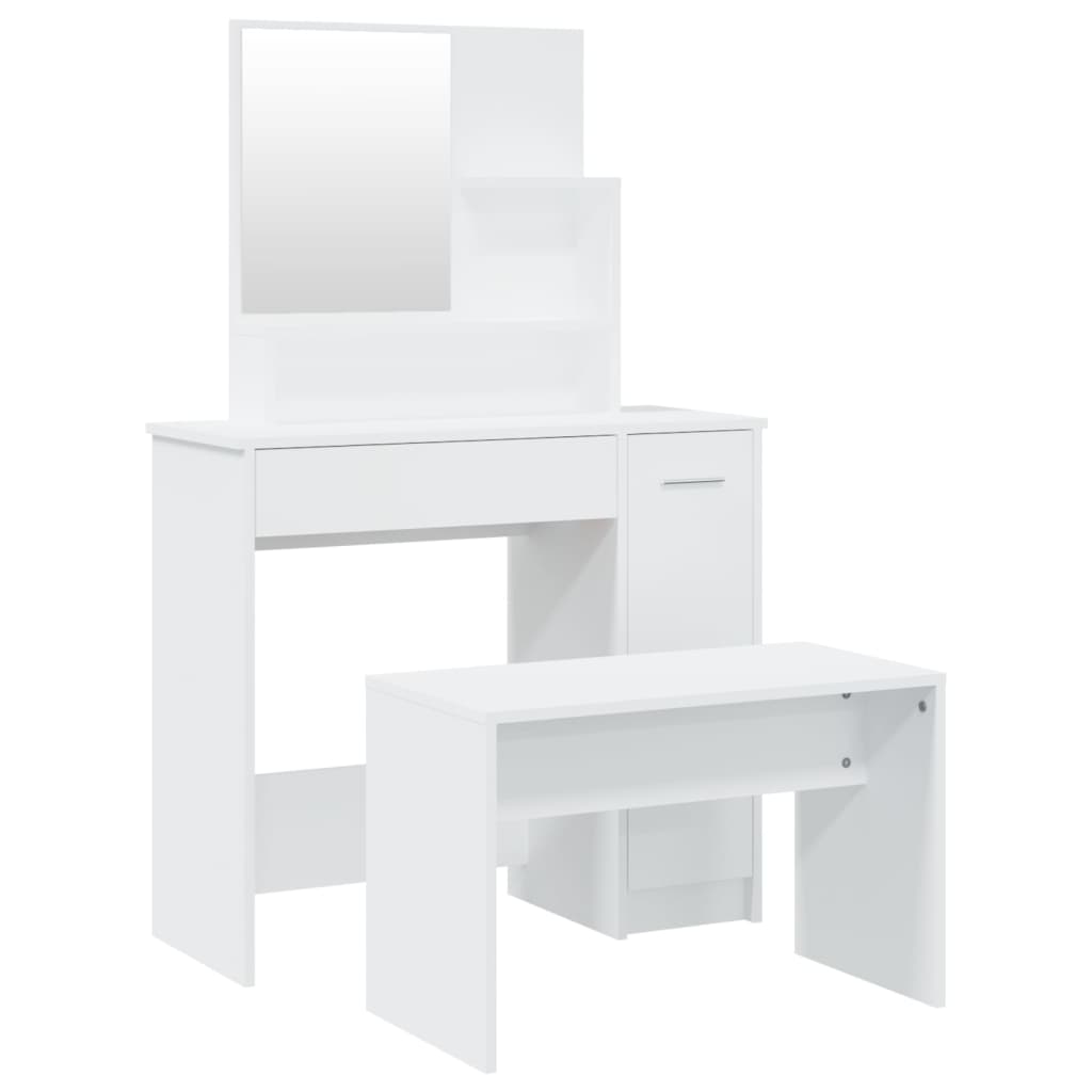 NNEVL Dressing Table Set White 86.5x35x136 cm-1
