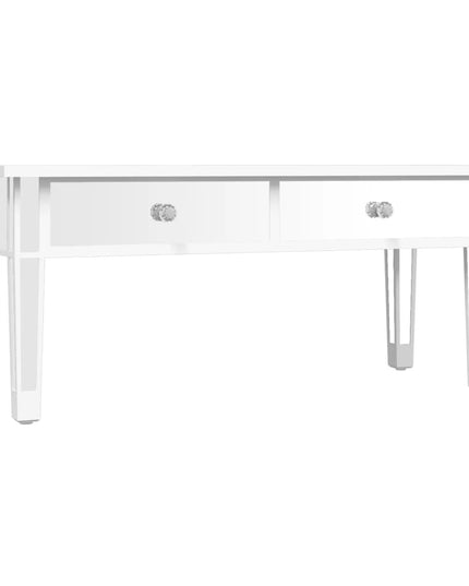 Tavolino Salotto a Specchio 106x45x45cm Legno Multistrato Vetro