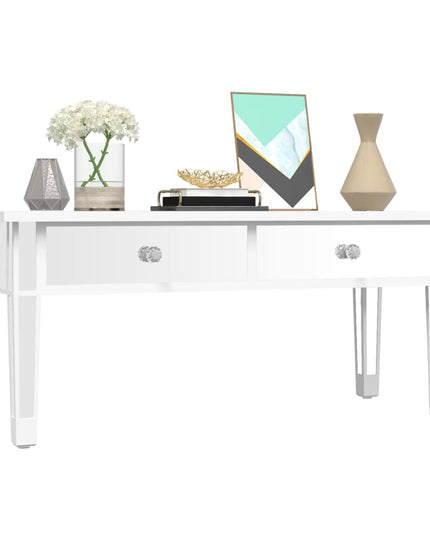 Tavolino Salotto a Specchio 106x45x45cm Legno Multistrato Vetro
