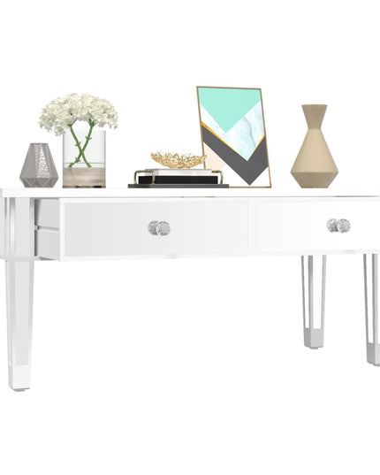 Tavolino Salotto a Specchio 106x45x45cm Legno Multistrato Vetro