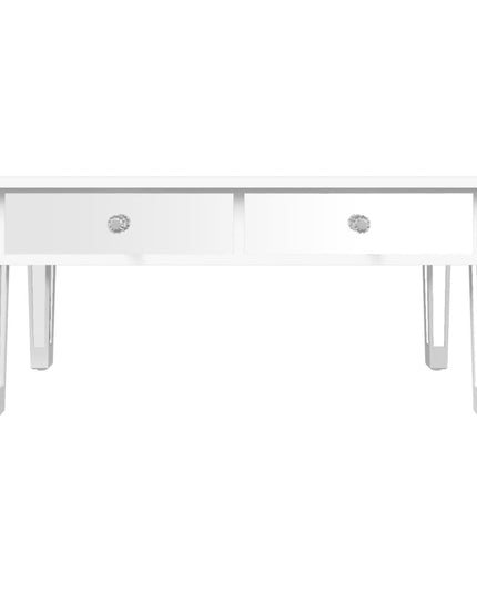 Tavolino Salotto a Specchio 106x45x45cm Legno Multistrato Vetro
