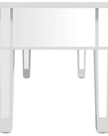 Tavolino Salotto a Specchio 106x45x45cm Legno Multistrato Vetro