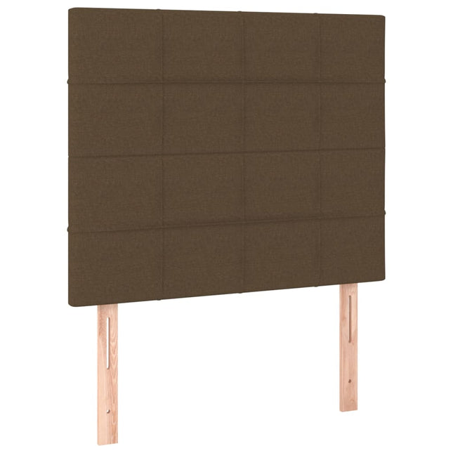 Testiera a LED Marrone Scuro 80x5x118/128 cm in Tessuto