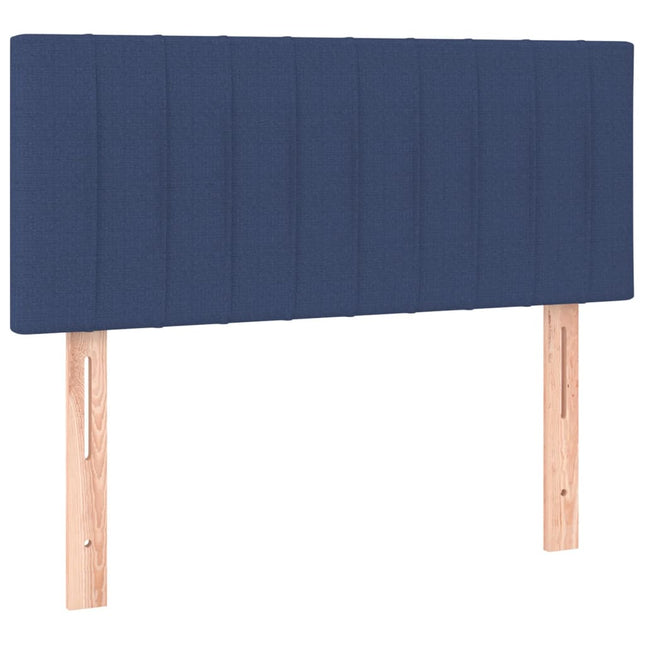 Letto a Molle con Materasso e LED Blu 120x200cm in Tessuto