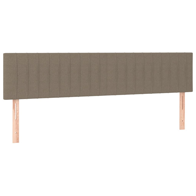 Letto a Molle Materasso e LED tortora 200x200cm in Tessuto