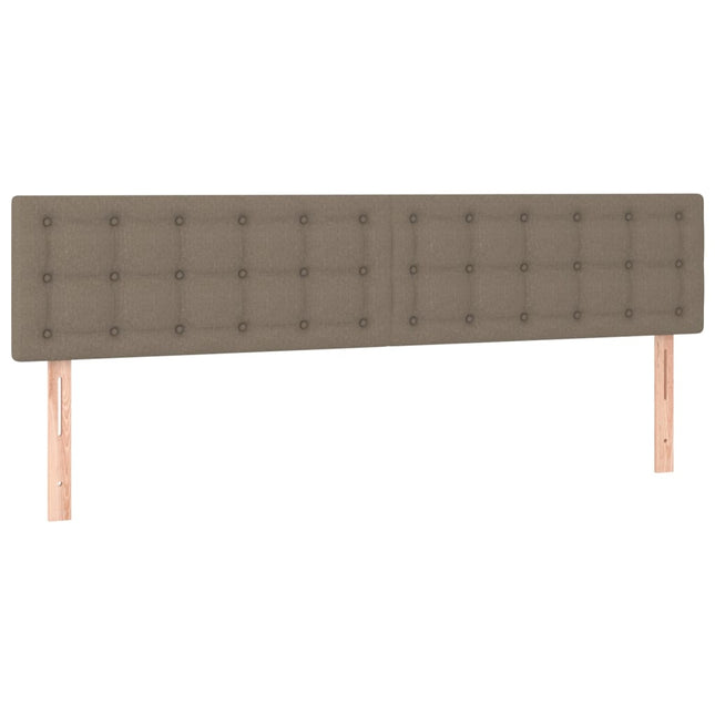 Letto a Molle con Materasso e LED Tortora 180x200 cm in Tessuto