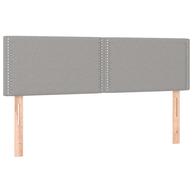 Letto a Molle Materasso e LED Grigio Chiaro 140x200 cm Tessuto