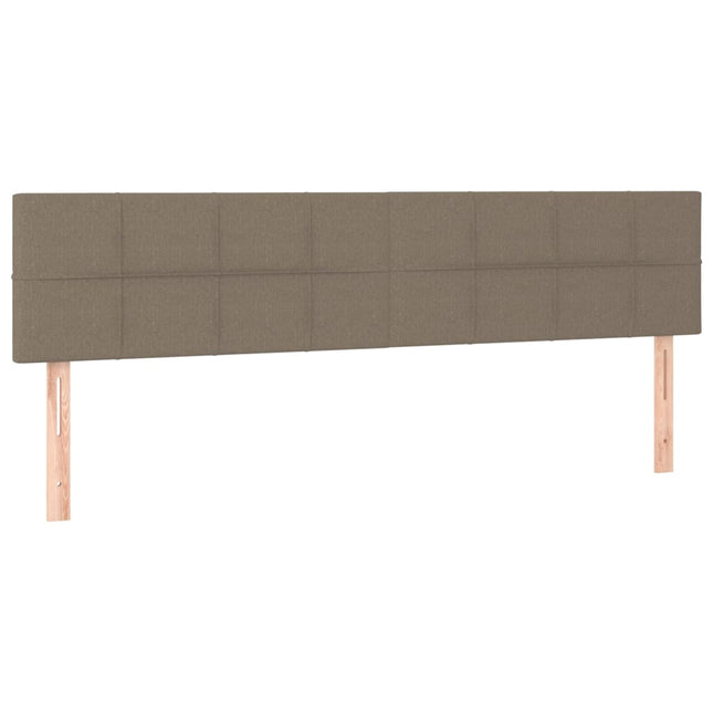 Letto a Molle Materasso e LED tortora 200x200cm in Tessuto