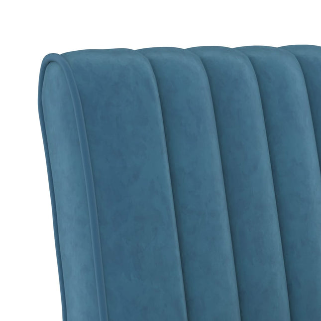 Sedia Pantofola Blu in Velluto