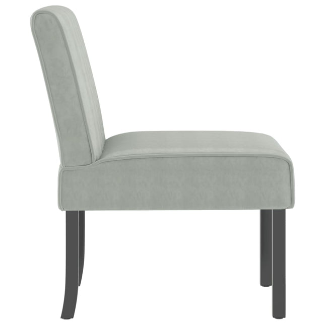 Sedia Pantofola Grigio Chiaro in Velluto