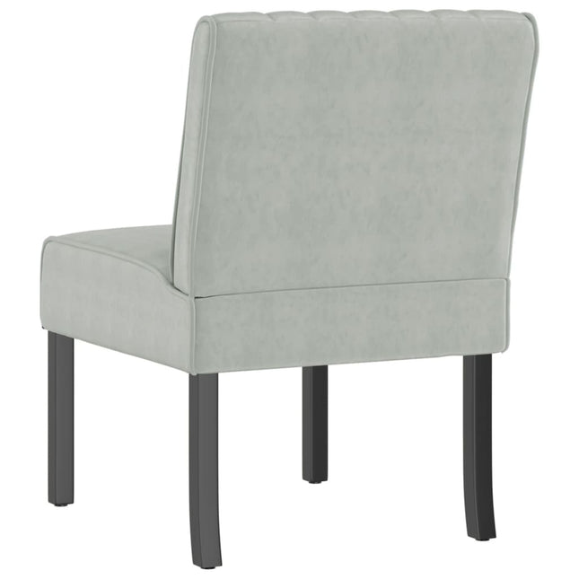 Sedia Pantofola Grigio Chiaro in Velluto