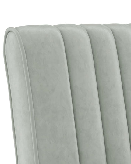 Sedia Pantofola Grigio Chiaro in Velluto