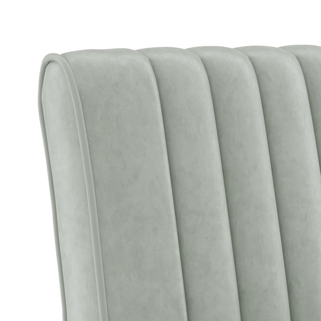 Sedia Pantofola Grigio Chiaro in Velluto