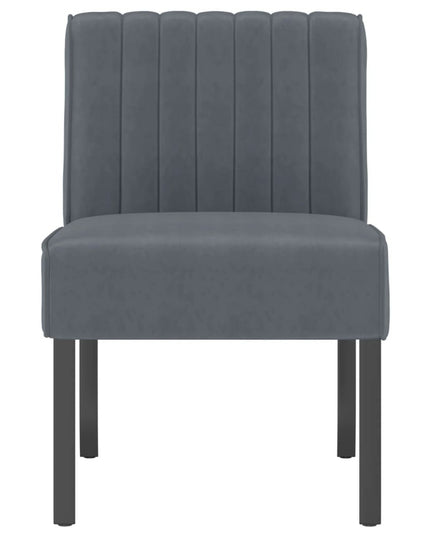 Sedia Pantofola Grigio Scuro in Velluto