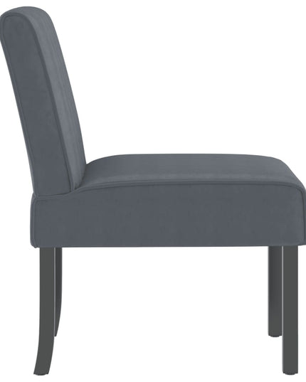 Sedia Pantofola Grigio Scuro in Velluto