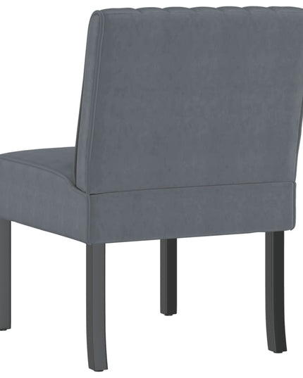 Sedia Pantofola Grigio Scuro in Velluto