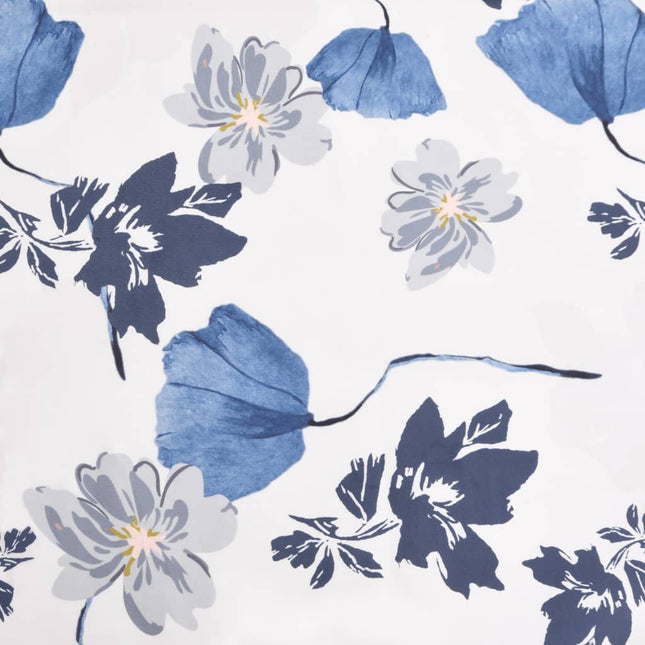 Sedia Pantofola in Tessuto Fiori Blu