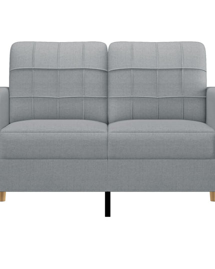 Divano a 2 Posti Grigio Chiaro 120 cm in Tessuto