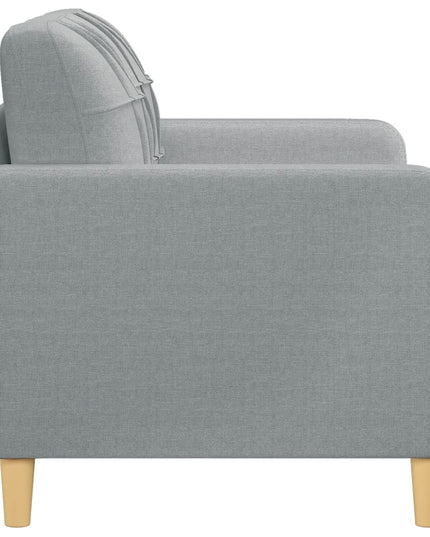Divano a 2 Posti Grigio Chiaro 120 cm in Tessuto
