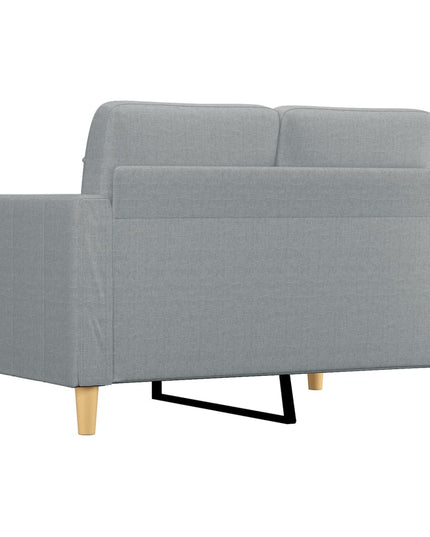 Divano a 2 Posti Grigio Chiaro 120 cm in Tessuto