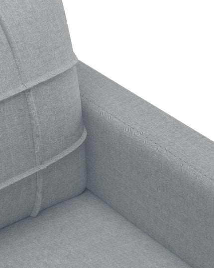 Divano a 2 Posti Grigio Chiaro 120 cm in Tessuto