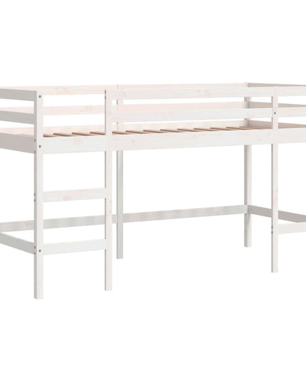 Letto a Soppalco con Tunnel Bambini Bianco e Nero 90x190cm Pino