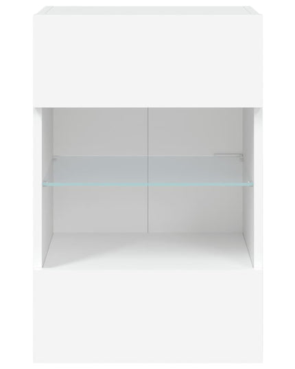 Mobile TV a Parete con Luci LED Bianco 40x30x60,5 cm