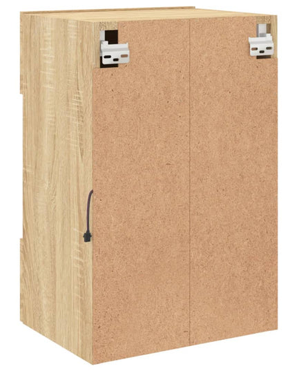 Mobili TV a Parete con Luci LED 2pz Rovere Sonoma 40x30x60,5 cm