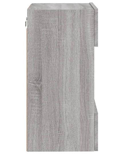 Mobili TV a Parete con Luci LED 2pz Grigio Sonoma 40x30x60,5 cm