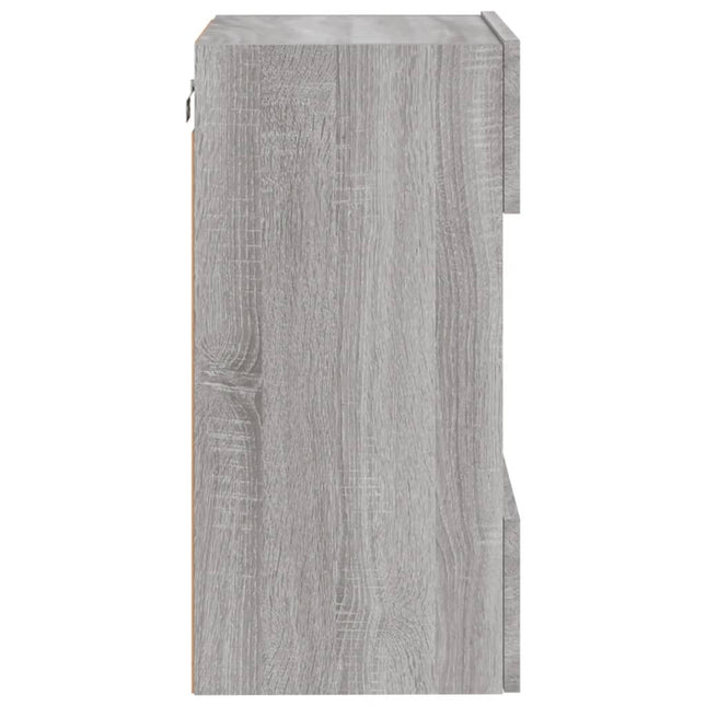 Mobili TV a Parete con Luci LED 2pz Grigio Sonoma 40x30x60,5 cm