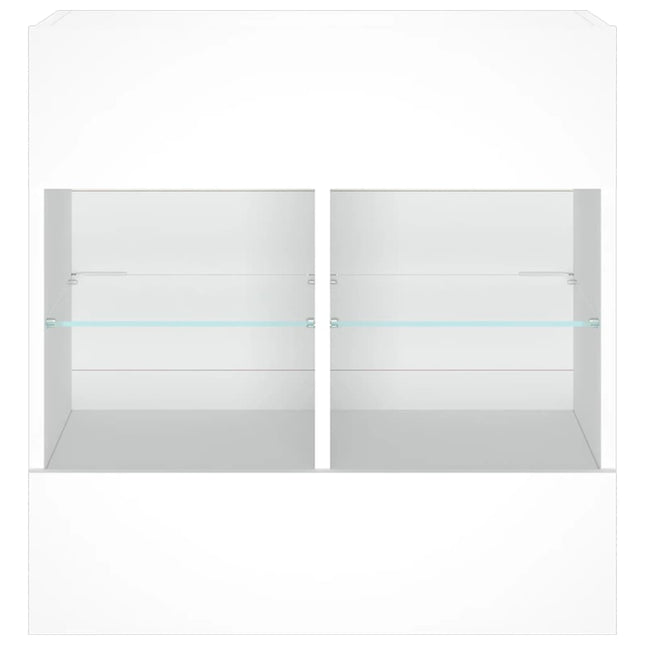 Mobile TV a Parete con Luci LED Bianco 58,5x30x60,5 cm