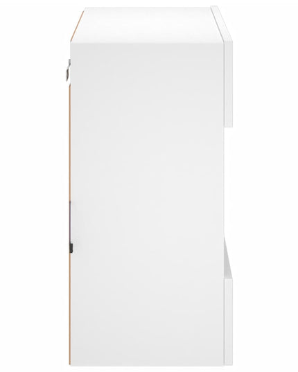 Mobile TV a Parete con Luci LED Bianco 58,5x30x60,5 cm