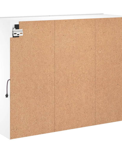 Mobile TV a Parete con Luci LED Bianco 78,5x30x60,5 cm