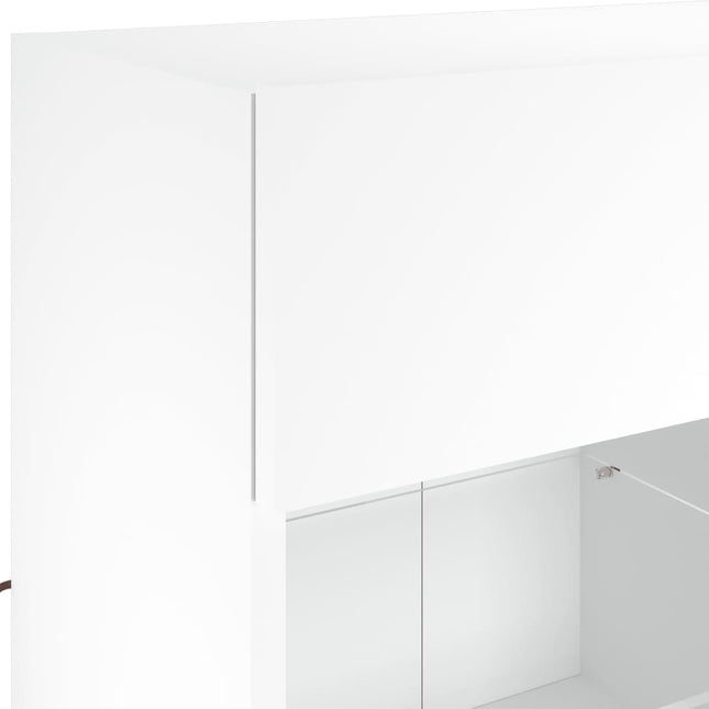 Mobile TV a Parete con Luci LED Bianco 78,5x30x60,5 cm