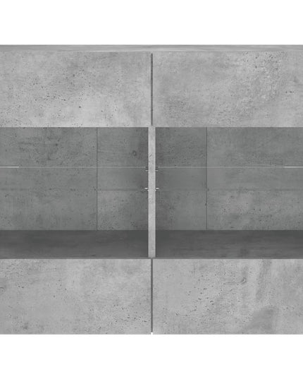 Mobile TV a Parete con Luci LED Grigio Cemento 78,5x30x60,5 cm