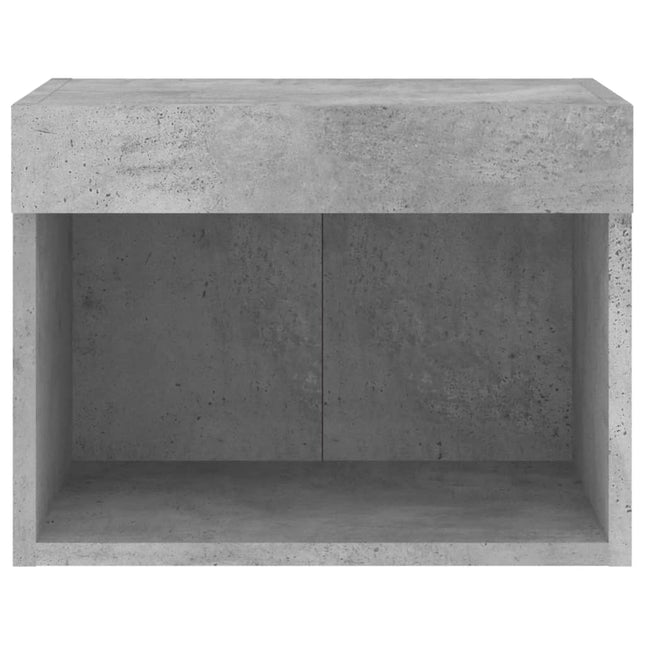 Comodini con Luci LED a Parete 2pz Grigio Cemento