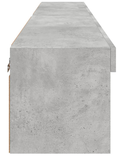 Mobili TV con Luci LED 2pz Grigio Cemento 80x30x30 cm