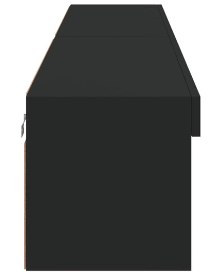 Mobili Porta TV con Luci LED 2 pz Neri 100x30x30 cm