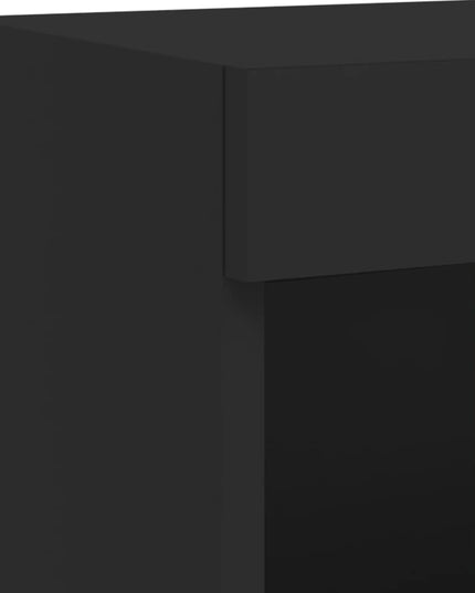 Mobili Porta TV con Luci LED 2 pz Neri 100x30x30 cm