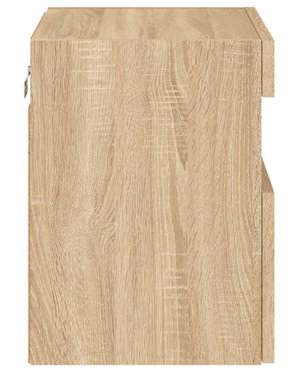 Mobile TV a Parete con Luci LED Rovere Sonoma 40x30x40 cm
