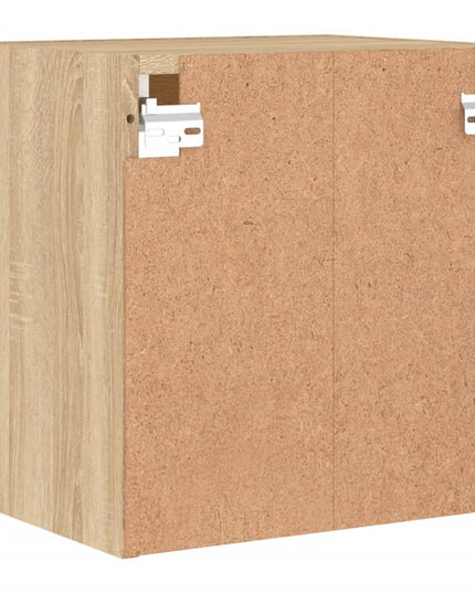 Mobile TV a Parete con Luci LED Rovere Sonoma 40x30x40 cm