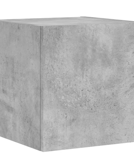 Mobile TV a Parete con Luci LED Grigio Cemento 30,5x35x30 cm
