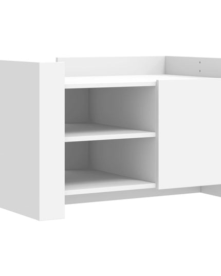 Tavolino da Salotto Bianco 80x50x50 cm in Legno Multistrato