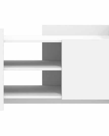 Tavolino da Salotto Bianco 80x50x50 cm in Legno Multistrato