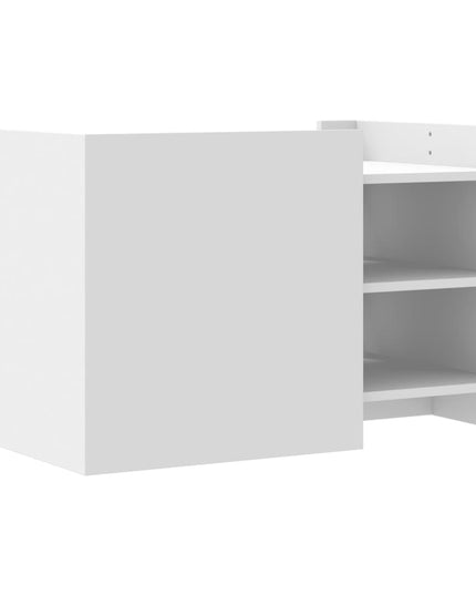 Tavolino da Salotto Bianco 80x50x50 cm in Legno Multistrato