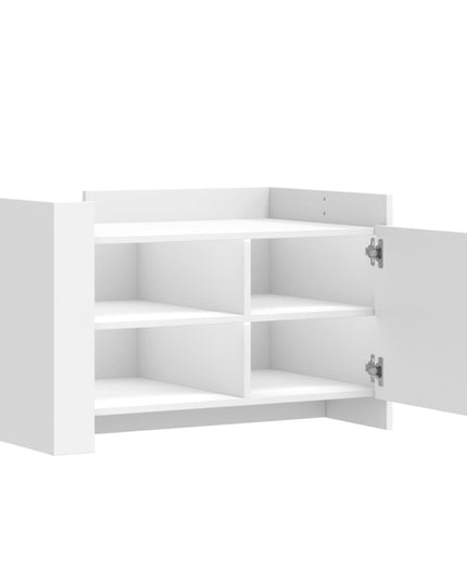 Tavolino da Salotto Bianco 80x50x50 cm in Legno Multistrato