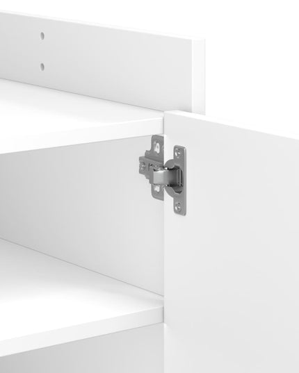 Tavolino da Salotto Bianco 80x50x50 cm in Legno Multistrato