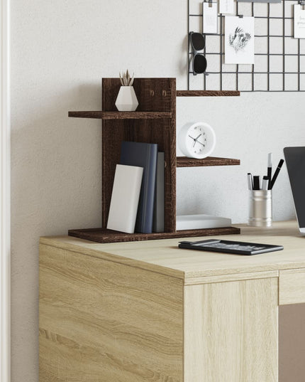 Organizer Scrivania Rovere Marrone 42x21,5x42 cm Multistrato