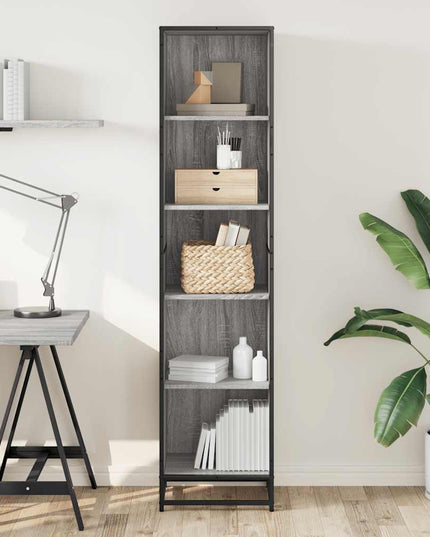 Libreria Grigio Sonoma 40x35x170,5 cm in Legno Multistrato