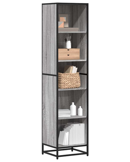 Libreria Grigio Sonoma 40x35x170,5 cm in Legno Multistrato